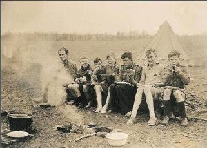 Old scouts camp fire